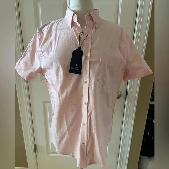 Pink Ben Sherman Casual or Dress shirt- NWT Size Medium- Short Sleeve - Picture 9 of 9